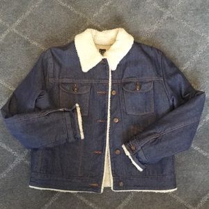 Sherpa lined denim jacket
